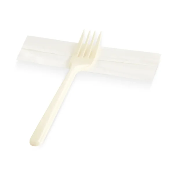 1-10.webp Set furculiță de unică folosință din plastic + șervețel