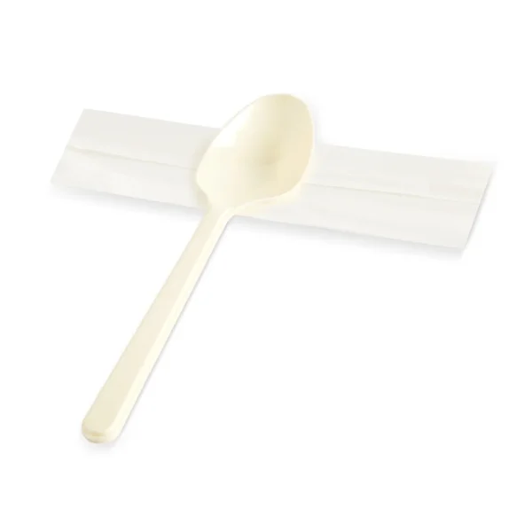 1-9.webp Set lingură de unică folosință, din plastic + șervețel