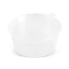 Sosieră unică folosință, rotundă, din plastic, cu capac atașat