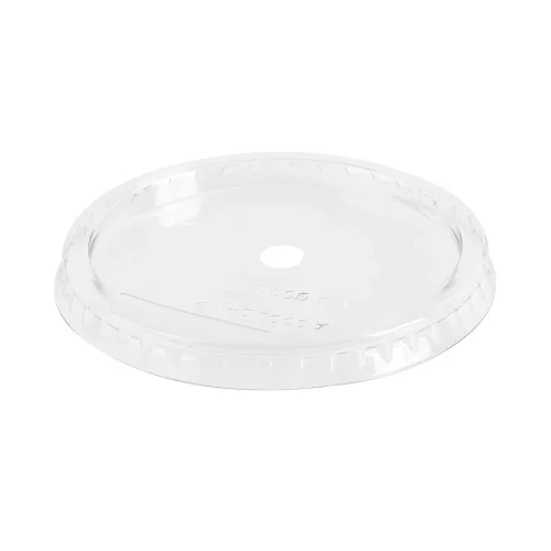 Capace plate, cu gaură, din plastic, pentru pahare de carton