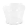 Sosieră unică folosință, rotundă, din plastic, cu capac atașat