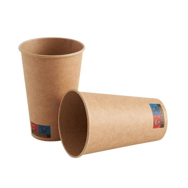 Pahare de unică folosință kraft, din carton