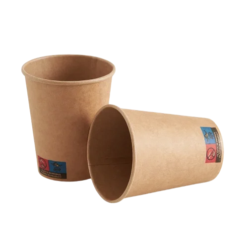 Pahare de unică folosință kraft, din carton