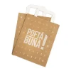 Punga-2b.webp Sacoșe hârtie natur, cu mânere, model "Poftă bună"