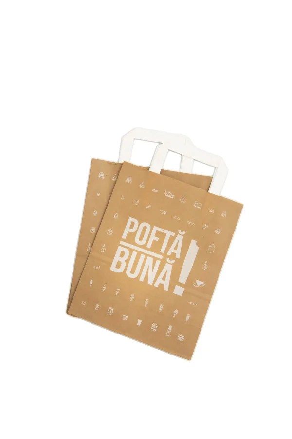Punga-2b-scaled-1.webp Sacoșe hârtie natur, cu mânere, model "Poftă bună"