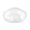 Bol salată de unică folosință, transparent, rotund, din plastic + capac