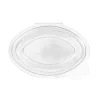 Sosieră unică folosință, ovală, cu capac atașat, din plastic