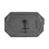 Platou de unică folosință, negru, cu capac, din plastic