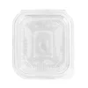 Caserolă de unică folosință,din plastic, transparentă, cu capac atașat