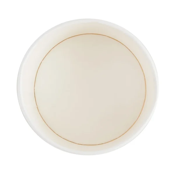 Bol supă de unică folosință din carton natur, interior alb, cu capac plastic