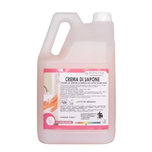 Cremă de săpun cu miros de lapte și mătase, Crema Di Sapone, 5 litri