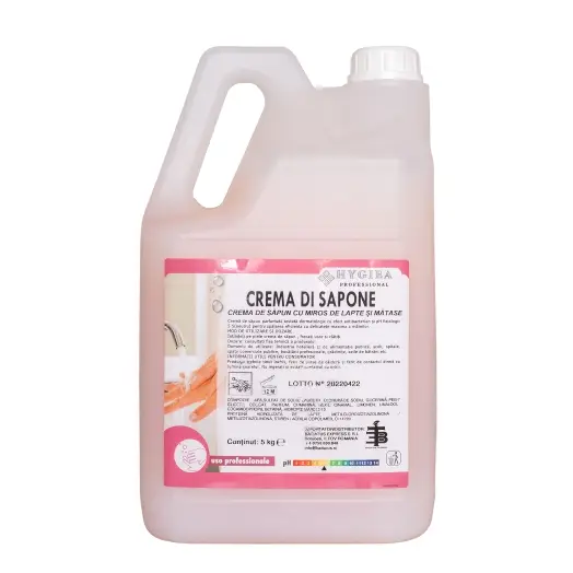 Cremă de săpun cu miros de lapte și mătase, Crema Di Sapone, 5 litri